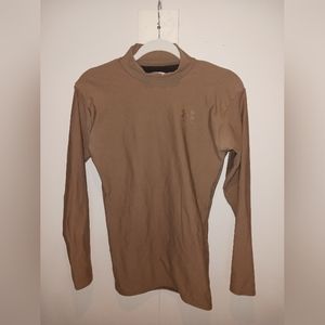 Under Armour Men's Large Tan ColdGear Fitted Mock Baselayer